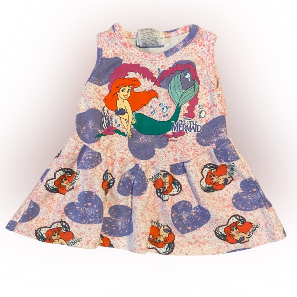 Rare Vintage 90’s Disney The Little Mermaid Sleeveless Dress 2T